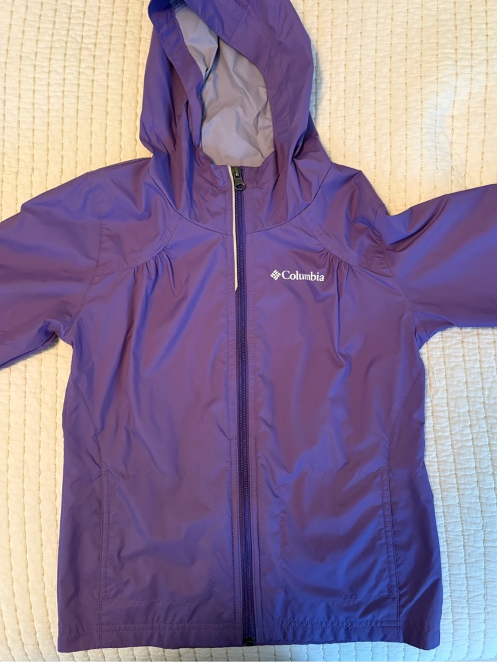 Columbia Purple Hooded Rain Jacket